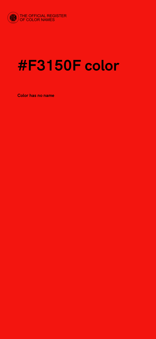 #F3150F color image
