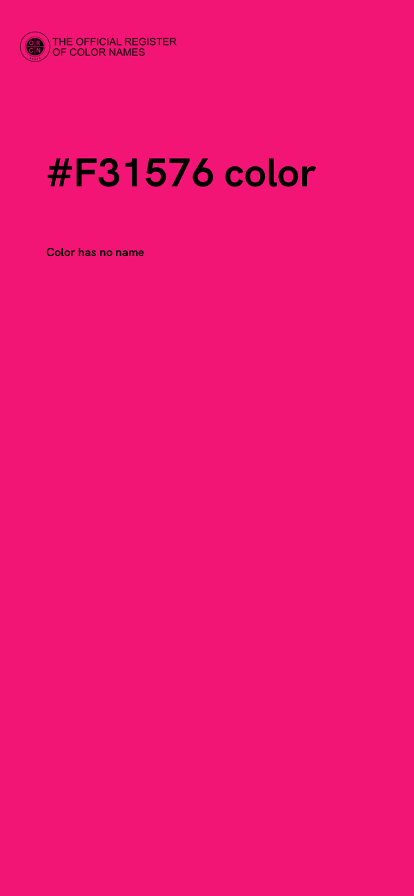 #F31576 color image