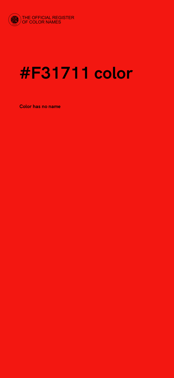 #F31711 color image