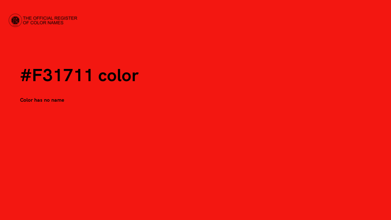 #F31711 color image