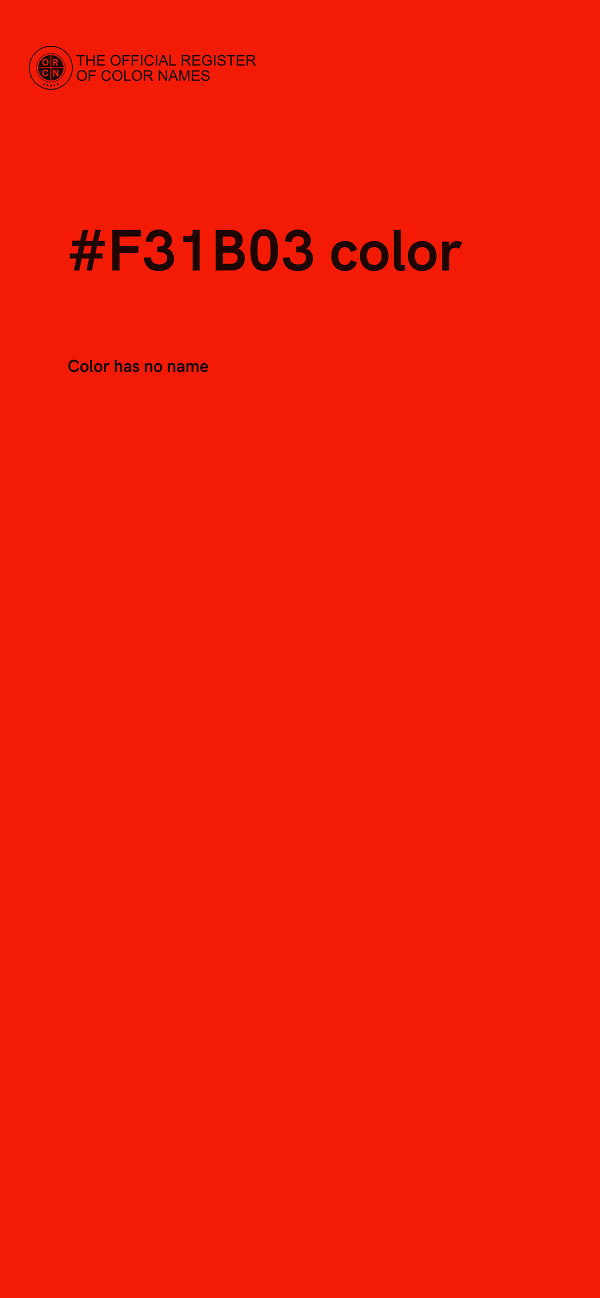 #F31B03 color image