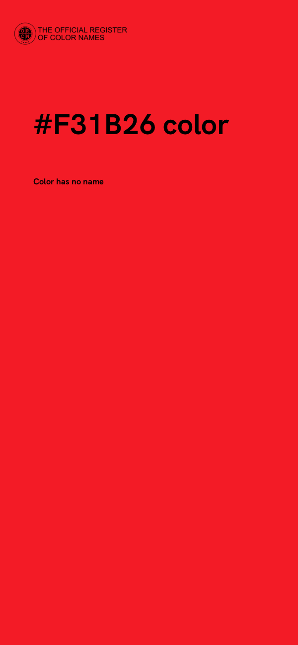 #F31B26 color image