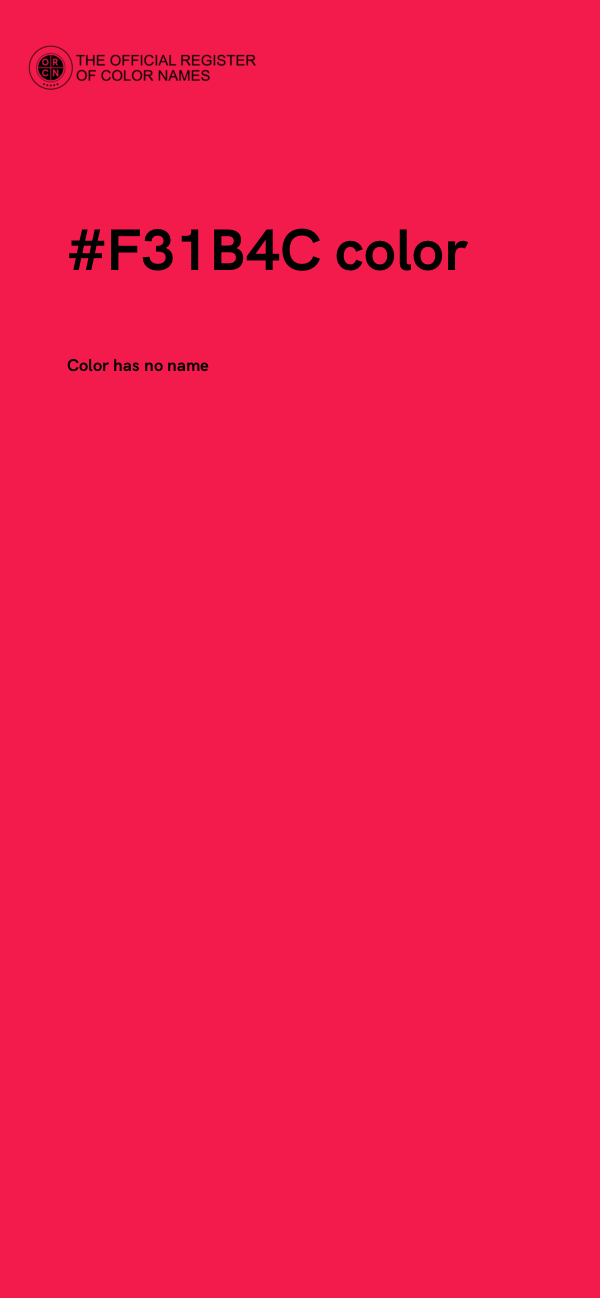 #F31B4C color image