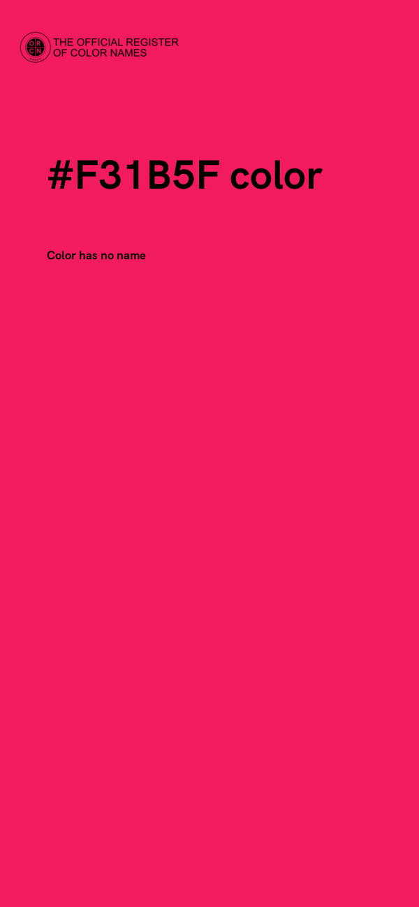 #F31B5F color image