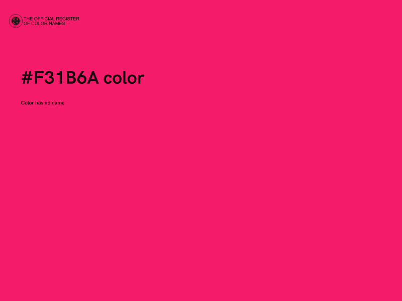 #F31B6A color image