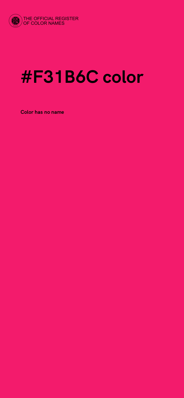 #F31B6C color image