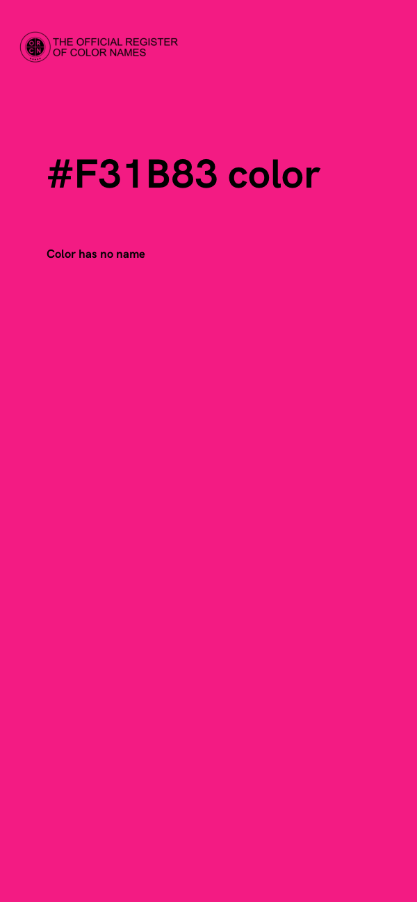 #F31B83 color image