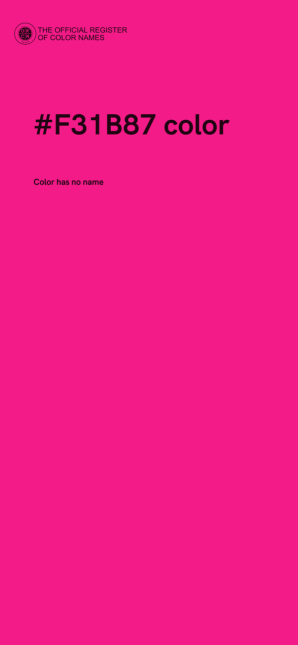 #F31B87 color image