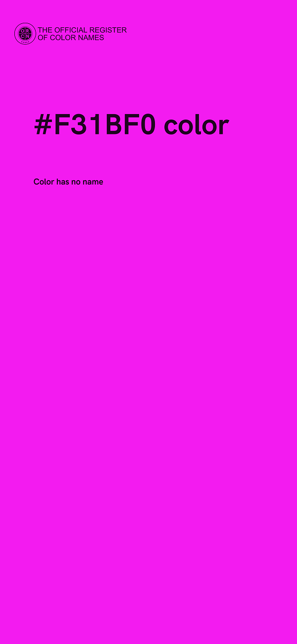 #F31BF0 color image