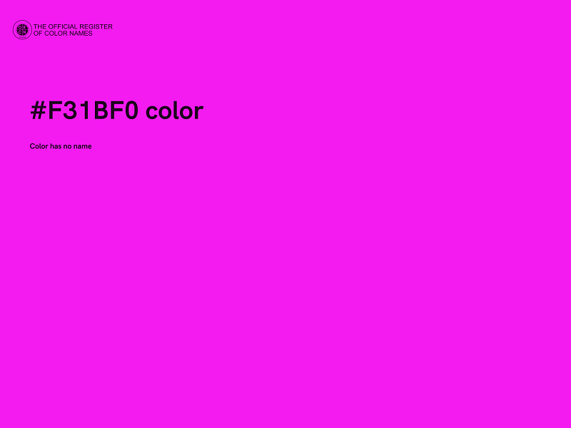 #F31BF0 color image