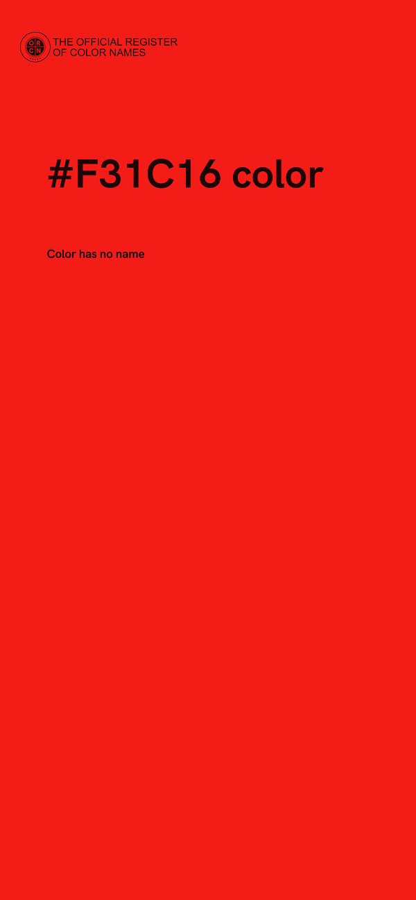 #F31C16 color image