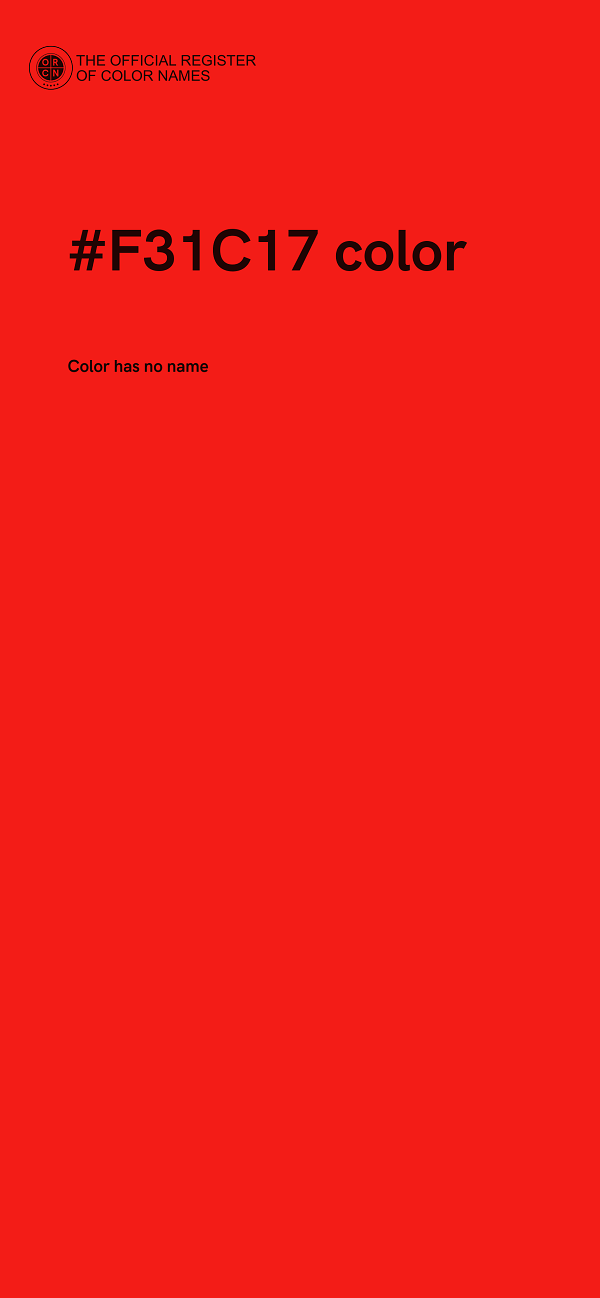 #F31C17 color image
