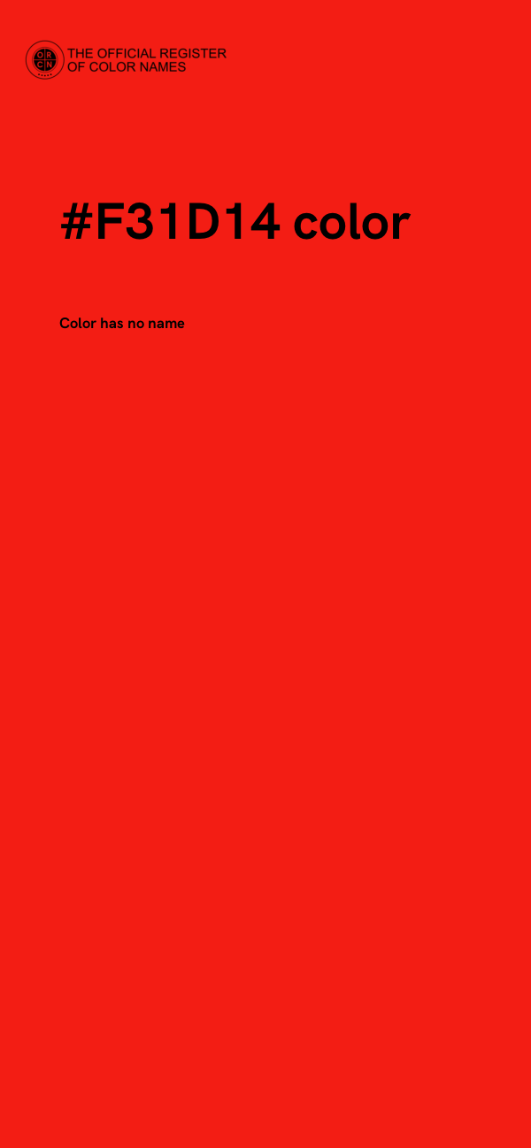 #F31D14 color image