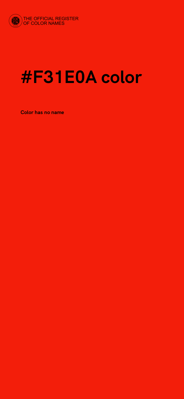 #F31E0A color image