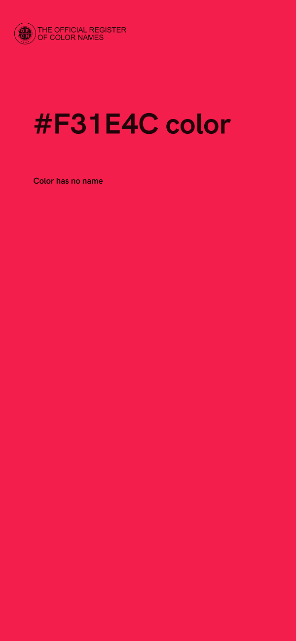 #F31E4C color image