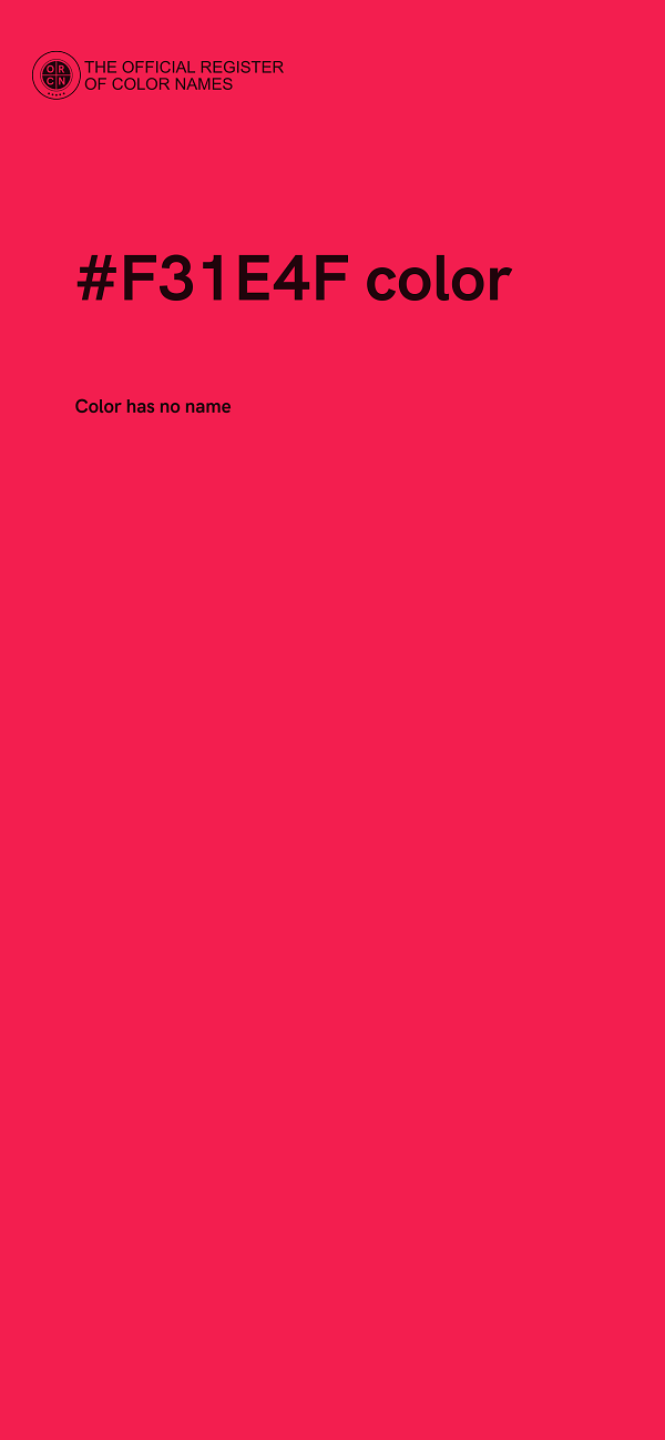 #F31E4F color image