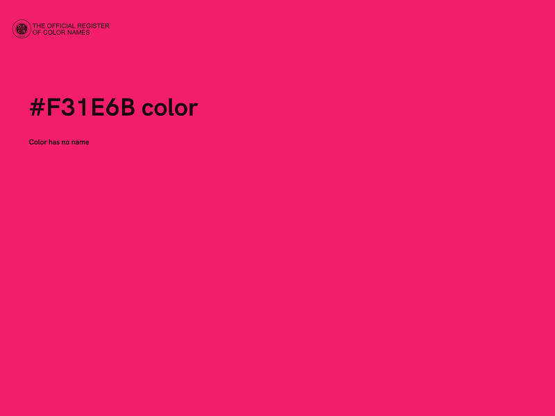 #F31E6B color image