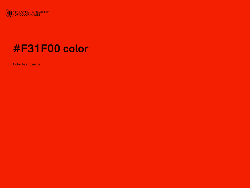 #F31F00 color image