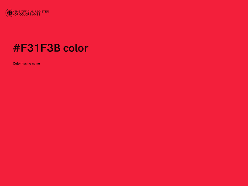 #F31F3B color image