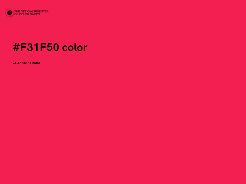 #F31F50 color image
