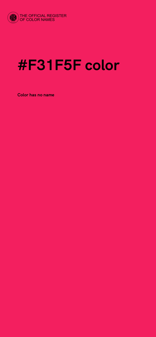 #F31F5F color image