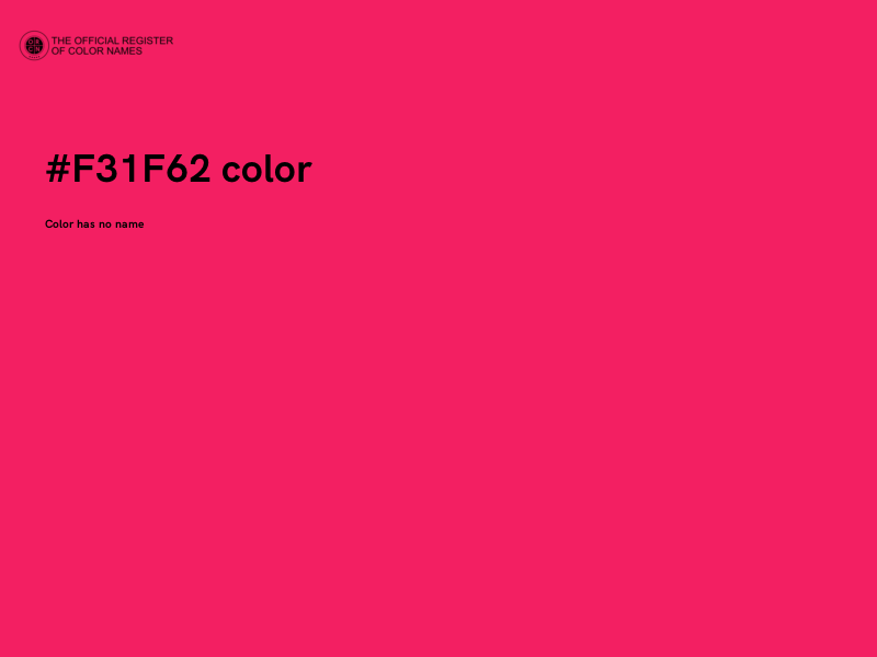 #F31F62 color image