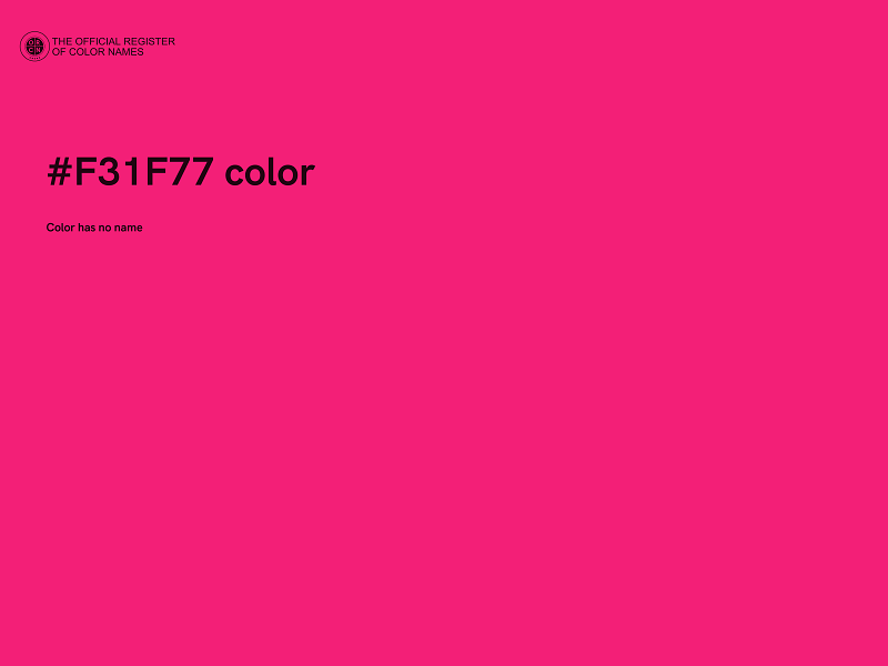 #F31F77 color image