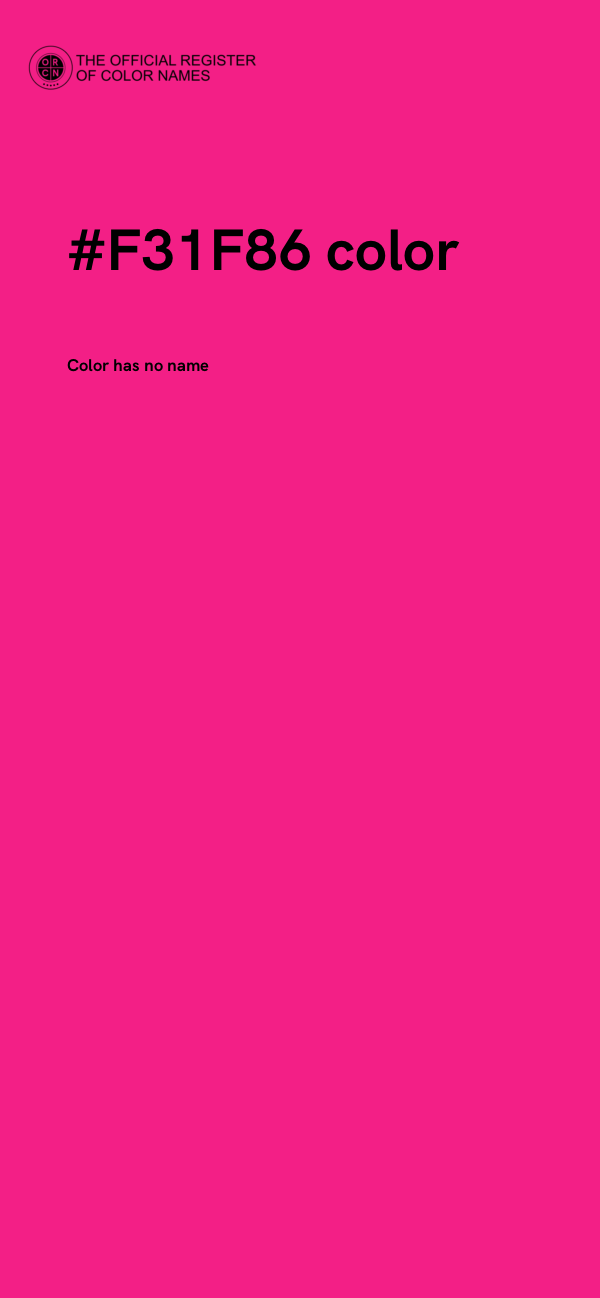 #F31F86 color image