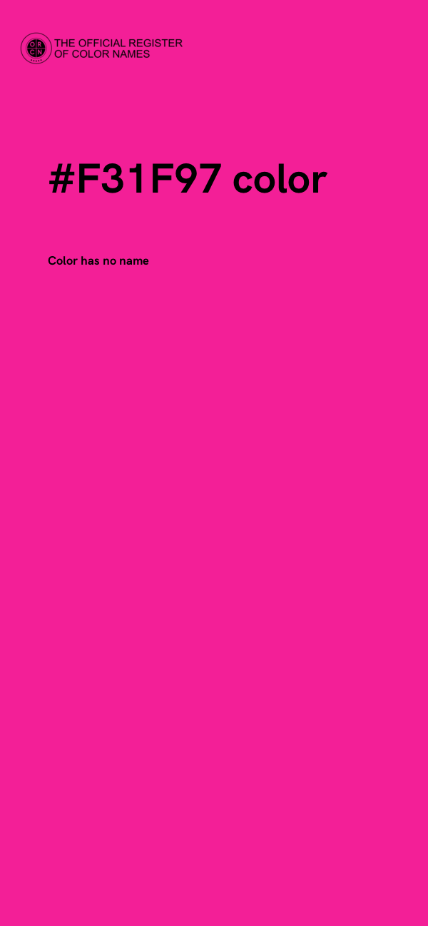#F31F97 color image