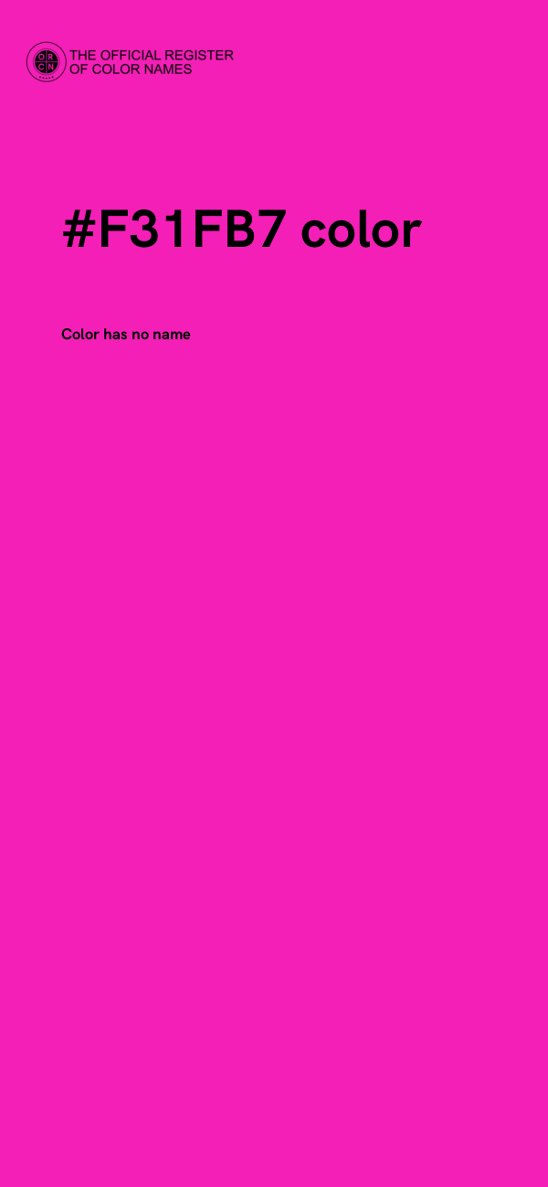 #F31FB7 color image