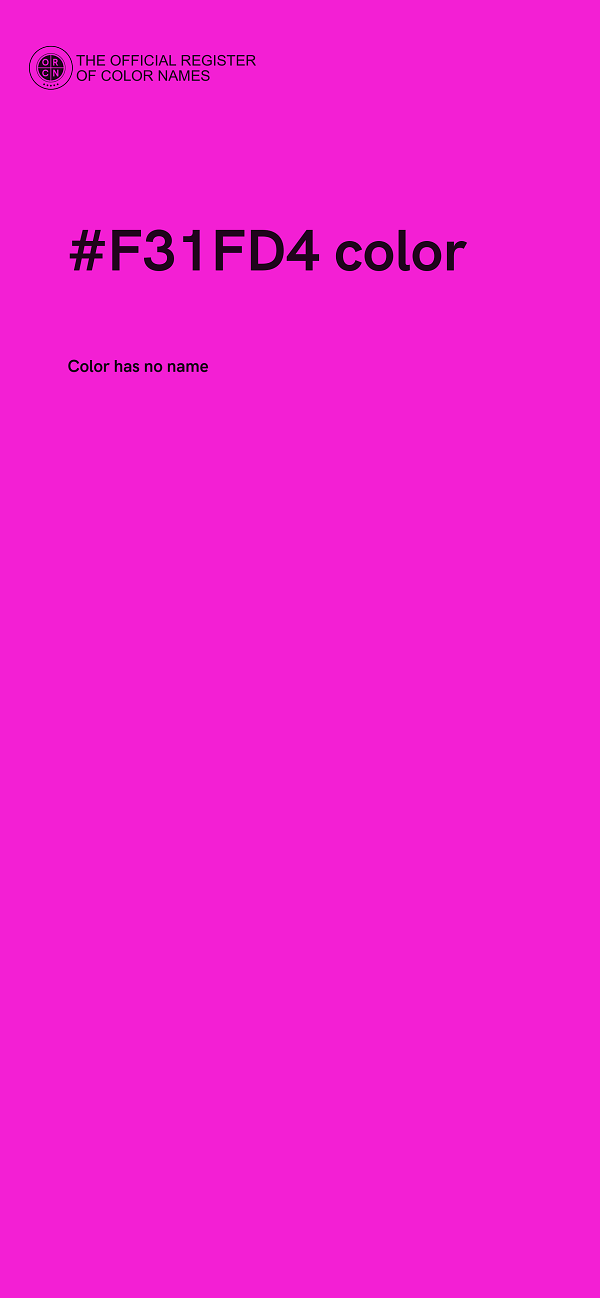 #F31FD4 color image