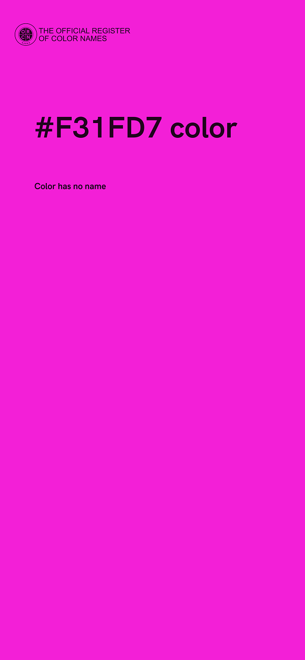 #F31FD7 color image