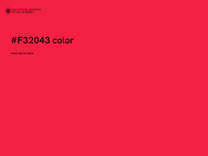 #F32043 color image