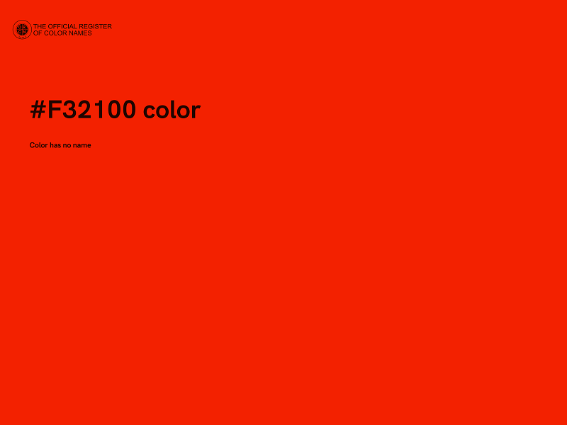 #F32100 color image