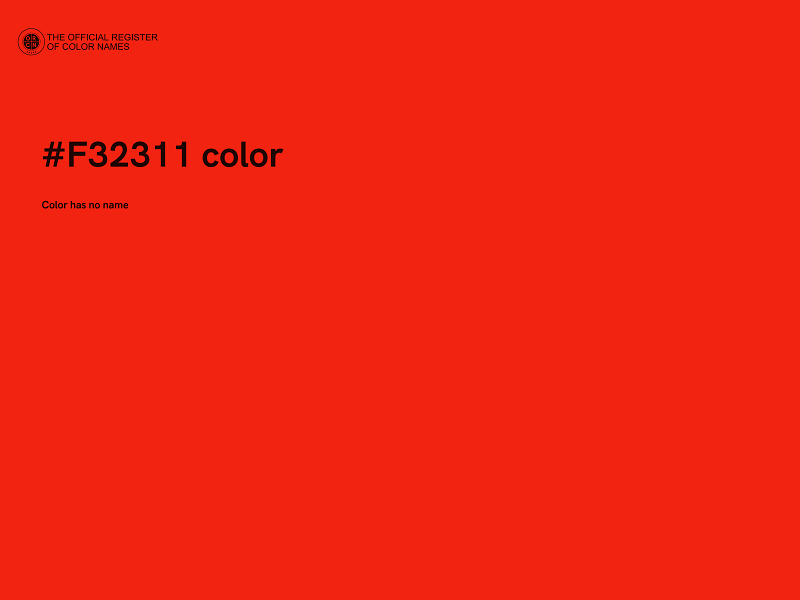 #F32311 color image