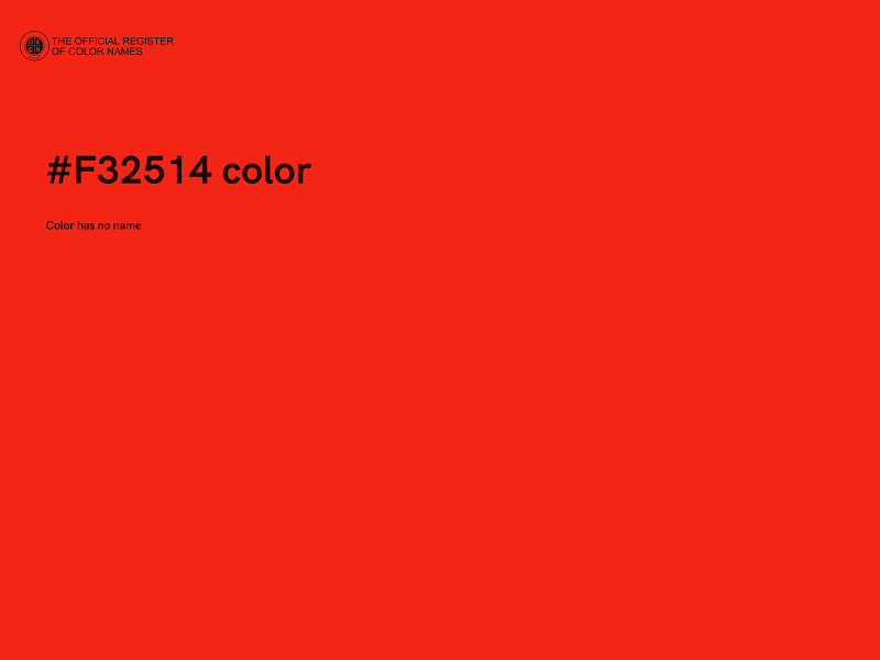 #F32514 color image