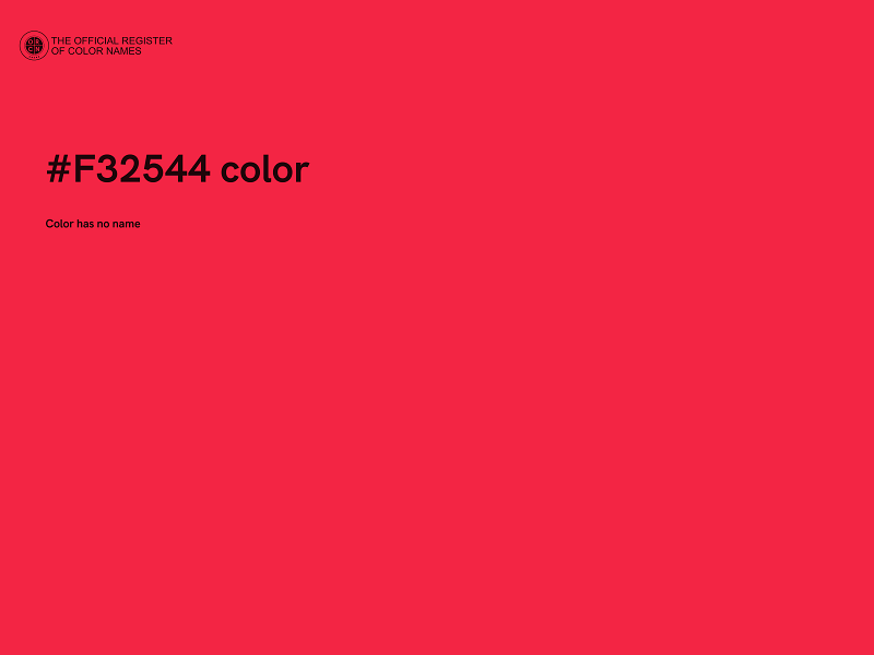 #F32544 color image