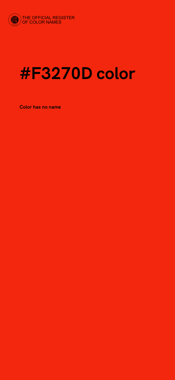 #F3270D color image
