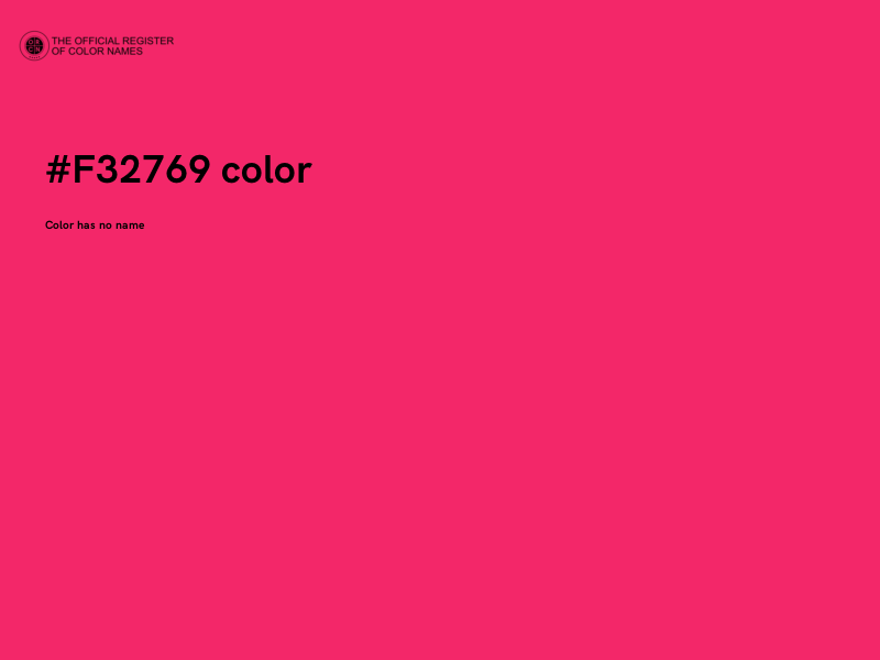 #F32769 color image