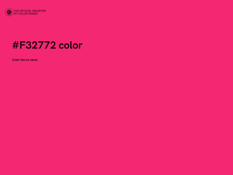 #F32772 color image