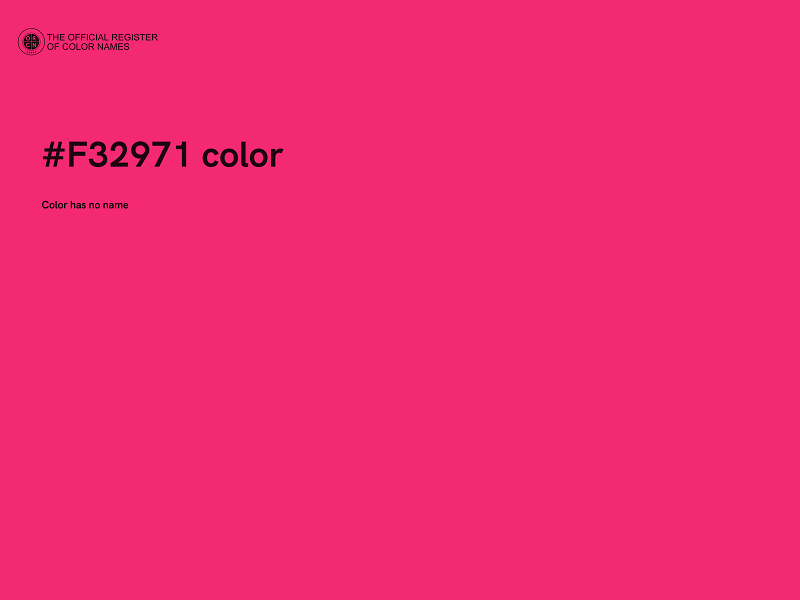 #F32971 color image