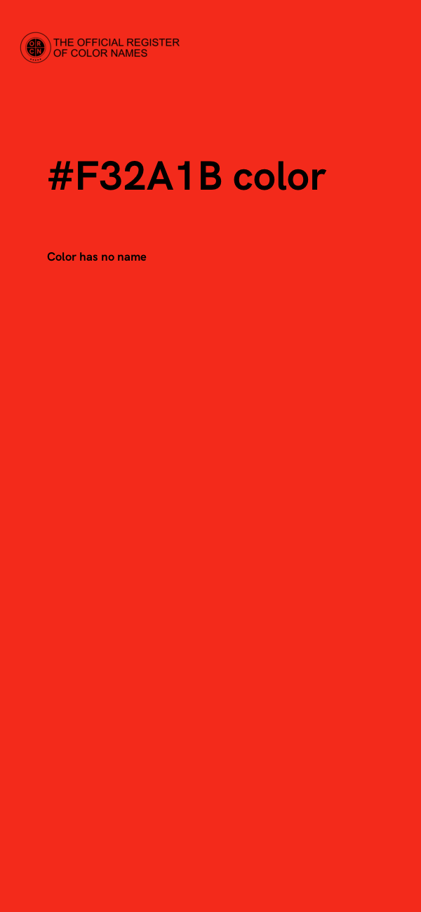#F32A1B color image