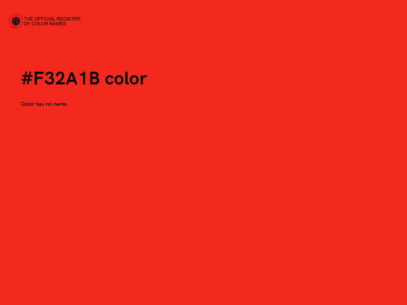 #F32A1B color image
