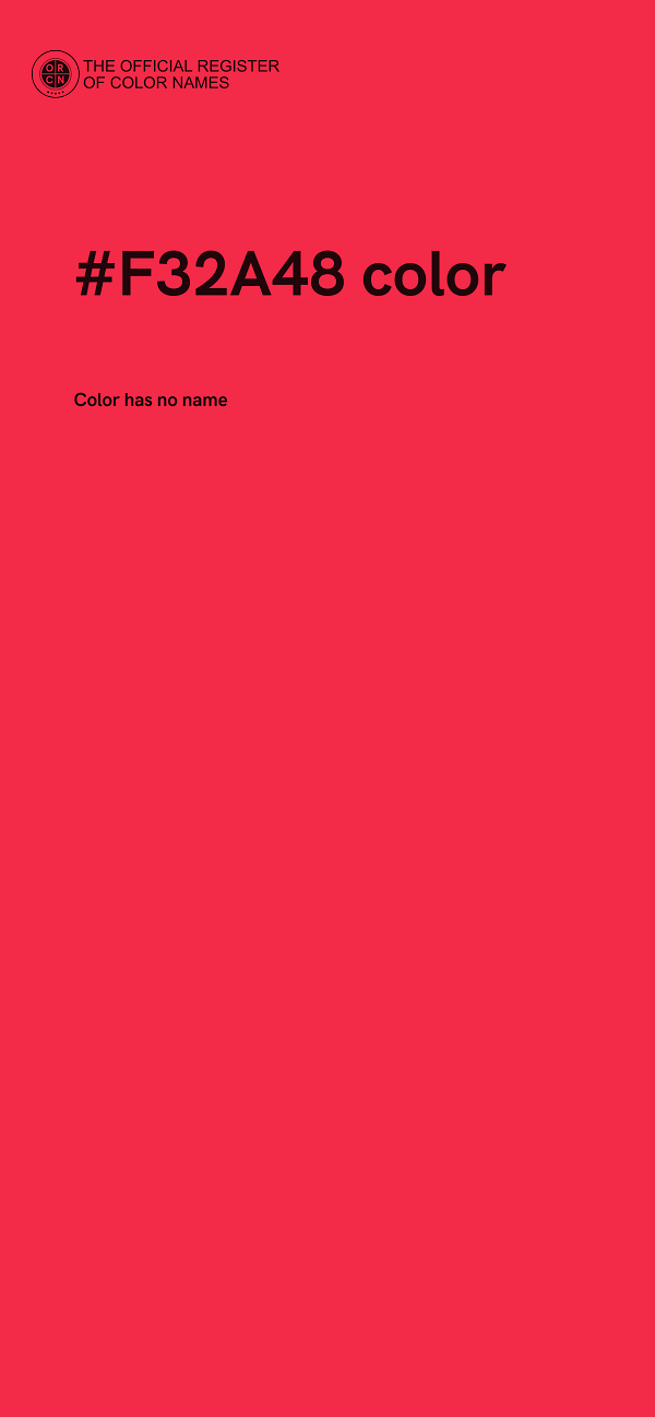 #F32A48 color image