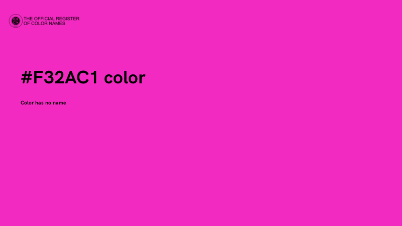 #F32AC1 color image