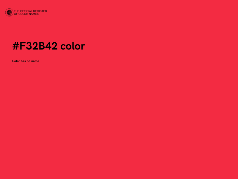 #F32B42 color image