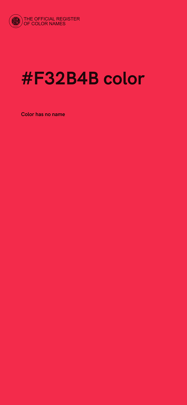 #F32B4B color image