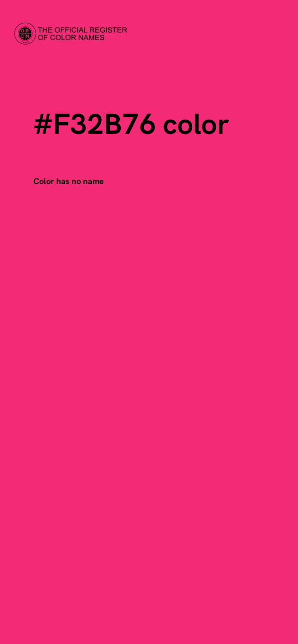 #F32B76 color image