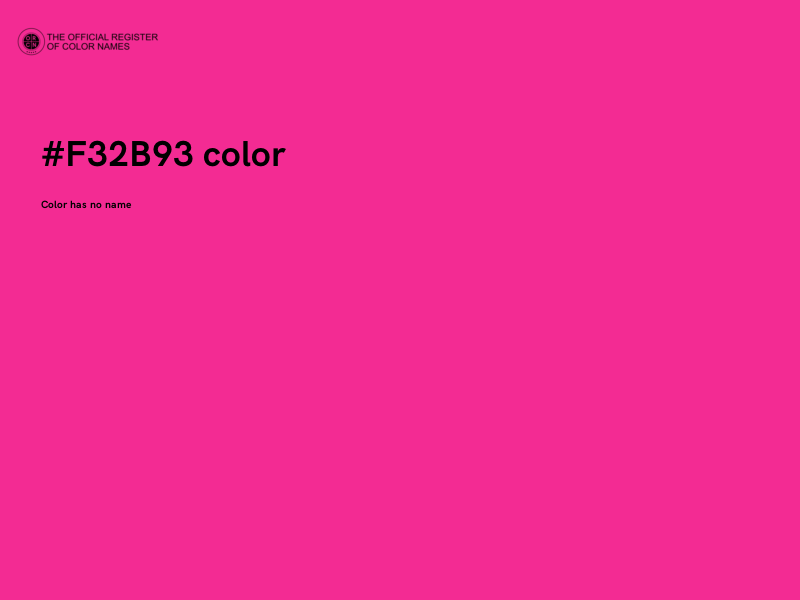 #F32B93 color image