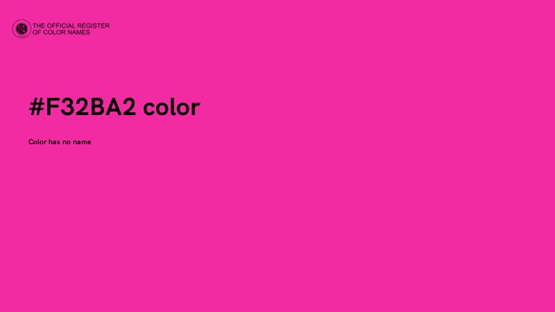 #F32BA2 color image